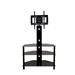 PRIME MOUNTS TV Stand HXD02 - holds up to 65" TV - Tempered Glass - Holds up to 150 lbs - VESA : 800 x 400 - Integrated Cable Management