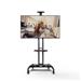 KANTO MTM65PL Mobile TV Mount, Rolling TV Carts with Adjustable Shelf for 37" - 65" TVs, VESA 100 x 100 - 600 x 400, place centre of TV between 44.1" and 60.2", max. load 80 lbs with safety tether