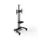 KANTO MTM65PL Mobile TV Mount, Rolling TV Carts with Adjustable Shelf for 37" - 65" TVs, VESA 100 x 100 - 600 x 400, place centre of TV between 44.1" and 60.2", max. load 80 lbs with safety tether