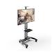 KANTO MTM65PL Mobile TV Mount, Rolling TV Carts with Adjustable Shelf for 37" - 65" TVs, VESA 100 x 100 - 600 x 400, place centre of TV between 44.1" and 60.2", max. load 80 lbs with safety tether