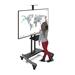 KANTO MTM65PL Mobile TV Mount, Rolling TV Carts with Adjustable Shelf for 37" - 65" TVs, VESA 100 x 100 - 600 x 400, place centre of TV between 44.1" and 60.2", max. load 80 lbs with safety tether