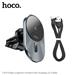 HOCO 15W Magnetic Wireless Charging Car Holder | Magsafe | Air Vent | Gray