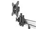 iCAN Aluminum Triple Monitor Mount With Clamp | Fit 17"-27" | Black & White