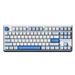 Durgod K620W Corona Wireless Blutooth 3-mode Win/Mac Mechanical Keyboard 87 Key White Backlit Kailh Speed Sliver Switch