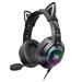 ONIKUMA K9-Black Elite Casque de jeu stéréo avec oreilles de chat pour PS4, Xbox, PC et Switch