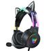 Onikuma X15 Cat Ear Gaming Headset RGB Light Noise Cancelling Microphone 3.5 mm Wired Headset For PC XBOX PS4