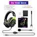 EKSA E900 PC Gaming Headset - Wired Headphones with Detachable Noise Canceling Microphone, Stereo Sound, Gaming Headphones for PS4, PS5, Xbox One, Laptop (E900, Green)(Open Box)