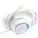 Onikuma X22-WH Gaming Headset With Microphone 3.5 mm, RGB Wired Headset For PC, XBOX, PS4