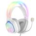 Onikuma X22-WH Gaming Headset With Microphone 3.5 mm, RGB Wired Headset For PC, XBOX, PS4