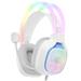 Onikuma X22-WH Gaming Headset With Microphone 3.5 mm, RGB Wired Headset For PC, XBOX, PS4