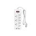 iCAN 8 Outlet Power Strip, 6ft Cord, 2USB-A 2.4A, 14AWG*3C, 15A 125VAC 1875W 60Hz, 350J Surge Protection, Indicator Light, CUL, White