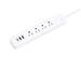 iCAN 4 Outlet Power Strip, 3ft Cord, 2USB-A, 1USB-C, 14 AWG*3, 15A 125V 1875W, 450J Surge Protection, LED Indicator Light, CETL, White