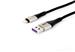 iCAN 3 ft Lightning Cable, Zinc Alloy, LED Light, Braided, Black