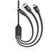 HOCO 3-in-1 Ultra 6A fast charging data cable(for Lightning + Micro USB + Type-C),1.2M