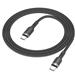 Hoco "U117 Grand" 60W intelligent power-off charging data cable Type-C to Type-C, 1.2m (4ft), Black(Open Box)