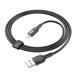 Hoco "U120 Transparent explore" intelligent power-off charging data cable iP, 1.2m (4ft), Black