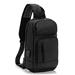 KINGSLONG 11" Waterproof Shoulder Backpack with USB Charging Port, Black