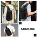 KINGSLONG 11" Waterproof Shoulder Backpack with USB Charging Port, Black (KTB180810A-BK)