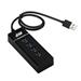 iCAN  4-Port USB 3.0 Hub, 5Gbps Transmission Speed with 30cm Cable, Black
