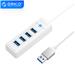 ORICO 4-Port USB 3.0 Hub with 15cm Cable & USB-A Input, White