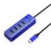 ORICO 4-Port Type-C to USB 3.0 Hub Adapter, USB Splitter for Laptop, Mobile Phone, Tablet with 0.49ft Cable, Blue