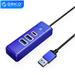 ORICO 3-Port USB-A*2 & Type-C*1 Hub with 15cm Cable - USB-A Input - Blue