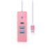 ORICO 3-Port USB-A*2 & Type-C*1 Hub with 15cm Cable - USB A Input - Pink