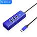 ORICO 3-Port USB-A*2 & Type-C*1 Hub For Laptop, Mobile Phone, Tablet with 0.49ft Cable, USB-C Input, Blue