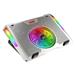 iCAN Aluminum-Alloy Laptop Cooler 5 Fans for 12-21 Inches, 10 Modes RGB Colors Light, 5 Heights Stand, 2 USB Ports(Open Box)