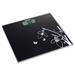 HOMEIMAGE tempered glass bath scale, midnight flower - up to 330 lbs./150kg.