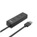 UNITEK 4-in-1 USB-A 5Gbps Hub with 120cm Long Cable, External Power Supply, Black