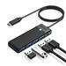 ORICO 4-Port USB 3.0 Slim Data Hub with 100cm/3.3ft Cable, USB-C Input, Black(Open Box)