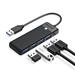 ORICO 4-Port USB 3.0 Ultra Slim Data Hub with 15cm Cable, USB-A Input, Black