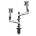 iCAN 15"-32" Vertical Dual-Monitor Steel Articulating Monitor Mount | Gas Spring | Vesa 100x100,75x75 | Max Load 8KG Per  | Black & Sliver.(Open Box)