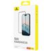 Baseus Diamond Series Full-Coverage HD Tempered Glass Screen Protector for iPhone 15, Clear (With Cleaning Kit and EasyStick Installation Tool)