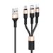 HOCO "X26 Xpress" one pull three charging cable,iP+Micro+Type-c, 1m (3.3ft), Black