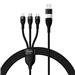 Baseus “Flash Series ?” Two-for-three Charging Cable U+C to M+L+C 100W, 1.2m (4ft), Black(Open Box)