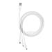 Baseus "Superior Series" Fast Charging Data Cable USB to M+L+C 3.5A ,1.5m (5ft), White