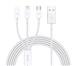 Baseus "Superior Series" Fast Charging Data Cable USB to M+L+C 3.5A ,1.5m (5ft), White(Open Box)