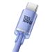 Baseus Crystal Shine Series Fast Charging Data Cable USB-A to Type-C 100W, 1.2m (4ft), Purple