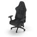 CORSAIR TC100 RELAXED Fabric Gaming Chair, Relaxed Fit, Black/Grey