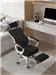 iCAN ZY-707-WH Office Chair with Footrest, Mesh and PP Material, Wooden Frame, New Foam For Seat, Armrests Upturning 90 Degrees