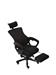 iCAN ZY-707-BK Office Chair with Footrest, Mesh and PP Material, Wooden Frame, New Foam For Seat, Armrests Upturning 90 Degrees