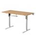 iCAN Electric Height Adjustable Desk, 120*60*73-118cm, 16mm Wooden Tabletop, Memories & Reminder, Cup Holder + Headset Holder + Cable Management, Oak