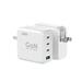 iCAN 68W 4-Port GaN Charger for Laptop & Mobile Device | 3xUSB-C, 1xUSB A Port | White