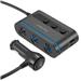 Choetech TC0021 78W 3-Port Car Charger with 3 Cigarette Lighter Ports