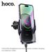 HOCO Enlightener infrared induction wireless charging car holder (air outlet) Black