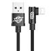 BASEUS MVP 90° Angle Lightning Cable, 1.5A, 2M, Black (CALMVP-A01)