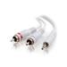 Cables To Go One 3.5mm Stereo Male to Two RCA Stereo Male Audio Y-Cable - White 12ft (40371)