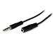 StarTech 2m Slim 3.5mm Stereo Extension Audio Cable Black (MU2MMFS)